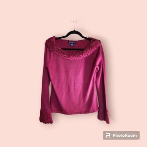 Evan Picone Fushia Sweater Size M